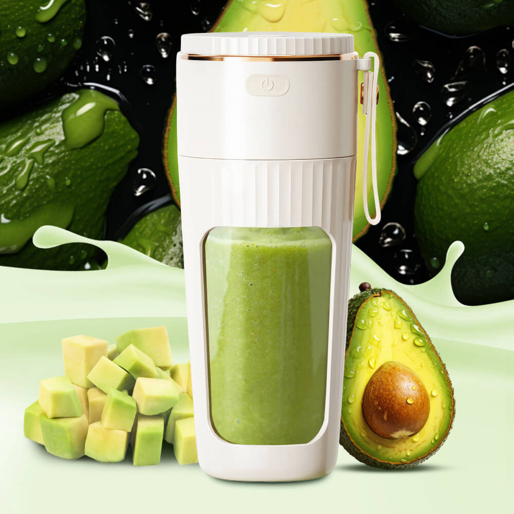 340ML Portable Blender – USB Rechargeable Mini Smoothie Maker with Strap