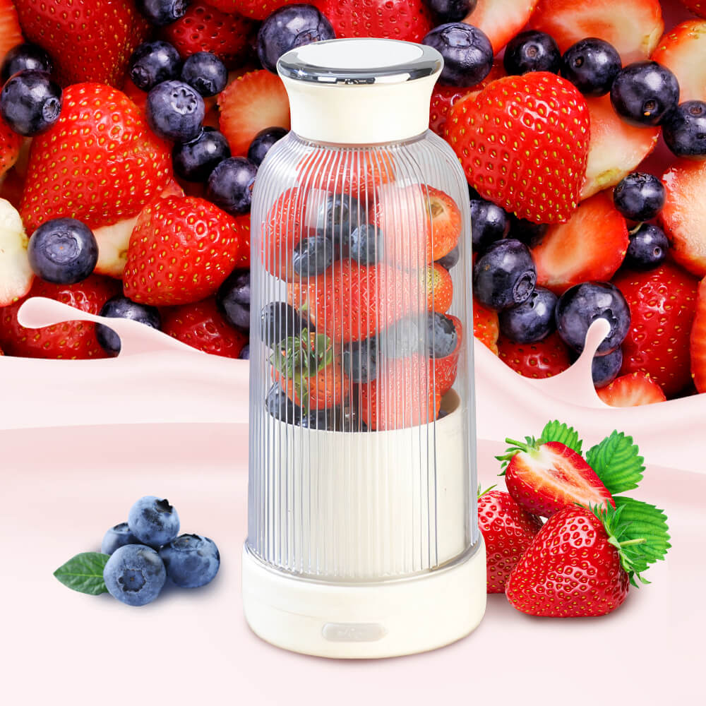 400ML Portable Blender – USB Rechargeable with 4-Leaf Stainless Blade