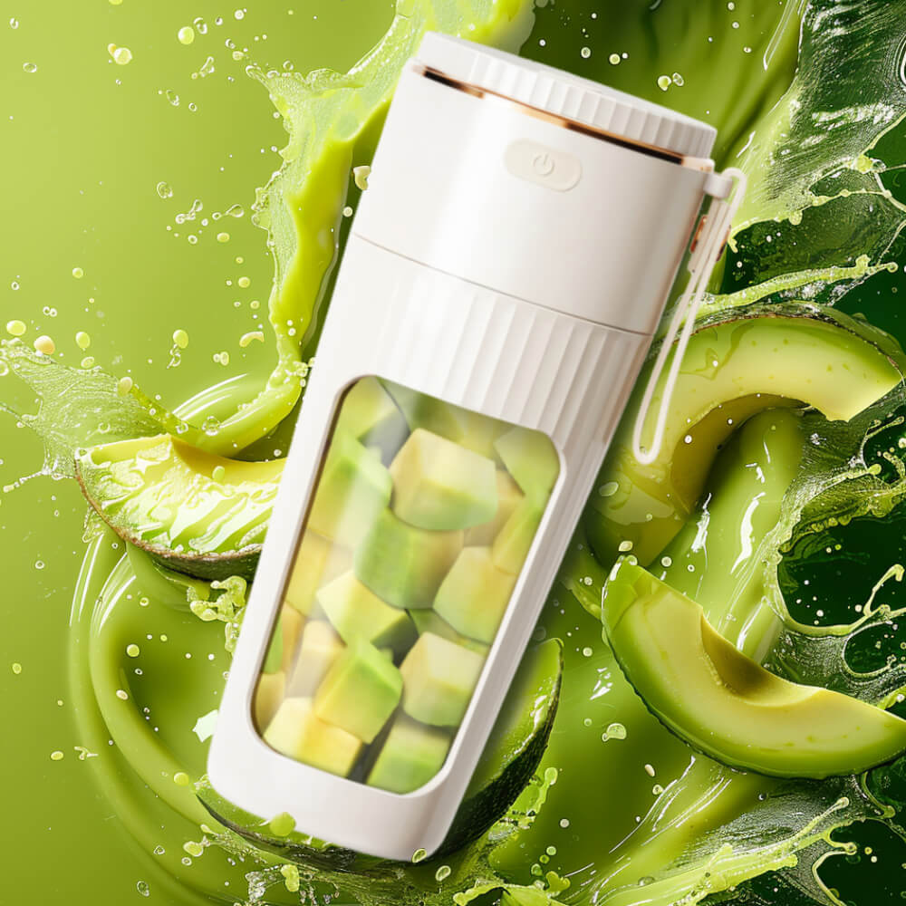 340ML Portable Blender – USB Rechargeable Mini Smoothie Maker with Strap