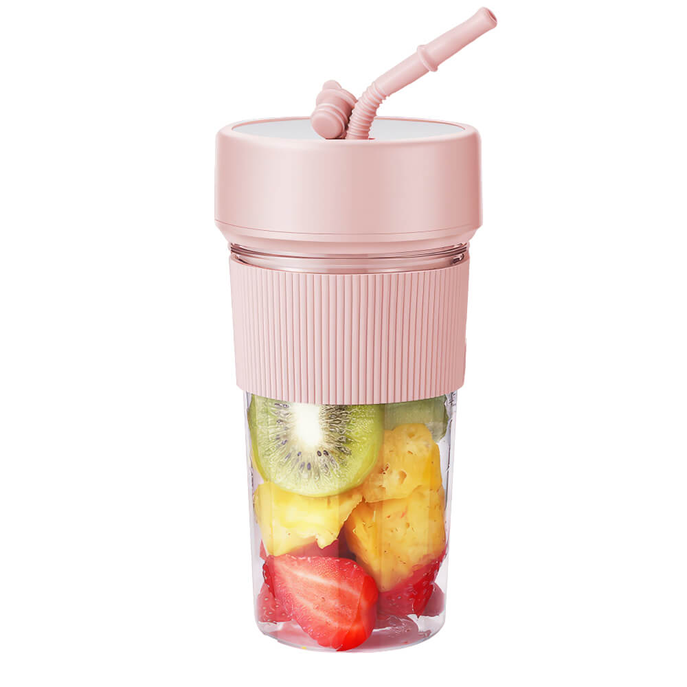350ML Portable Blender – USB Rechargeable Mini Smoothie Maker with Straw