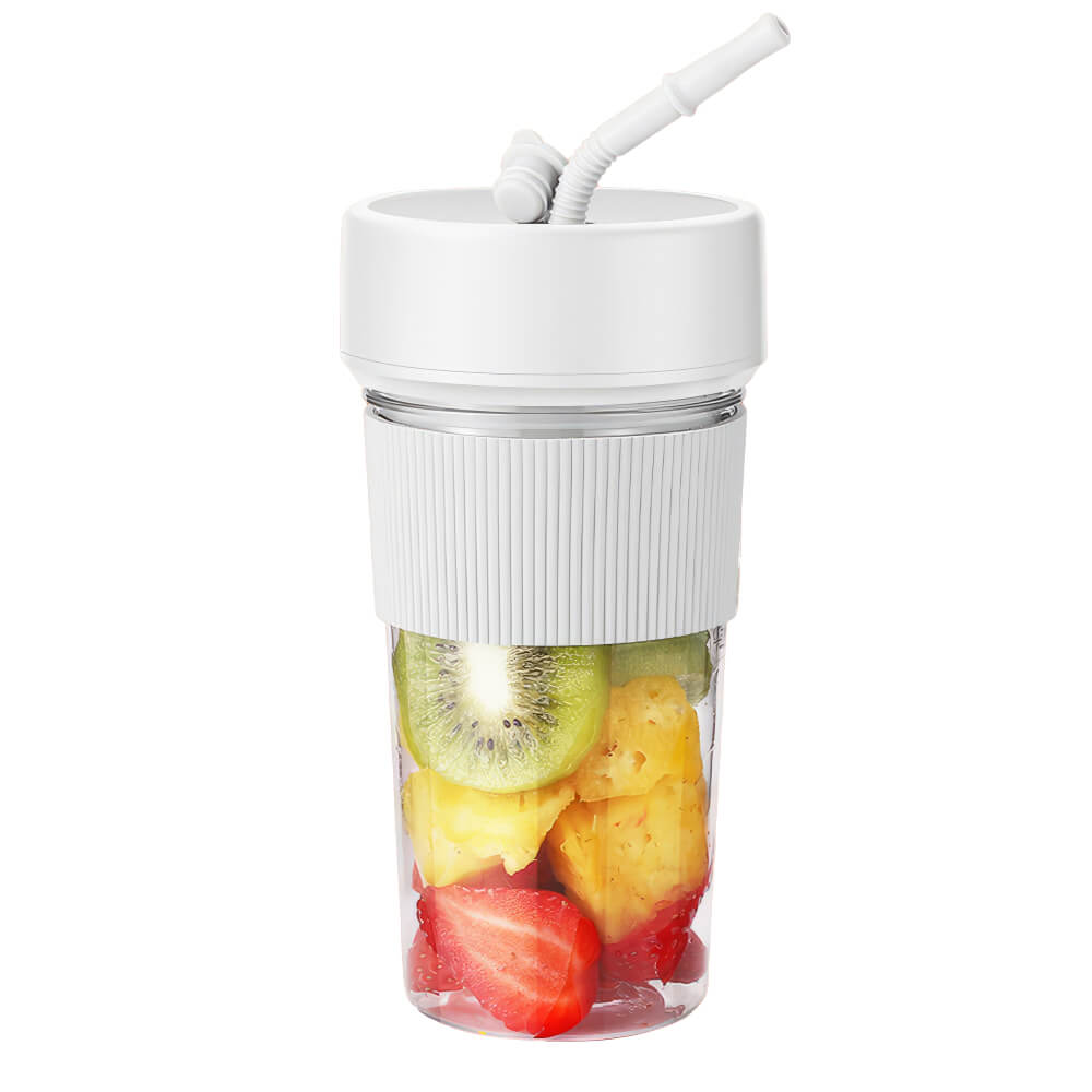 350ML Portable Blender – USB Rechargeable Mini Smoothie Maker with Straw